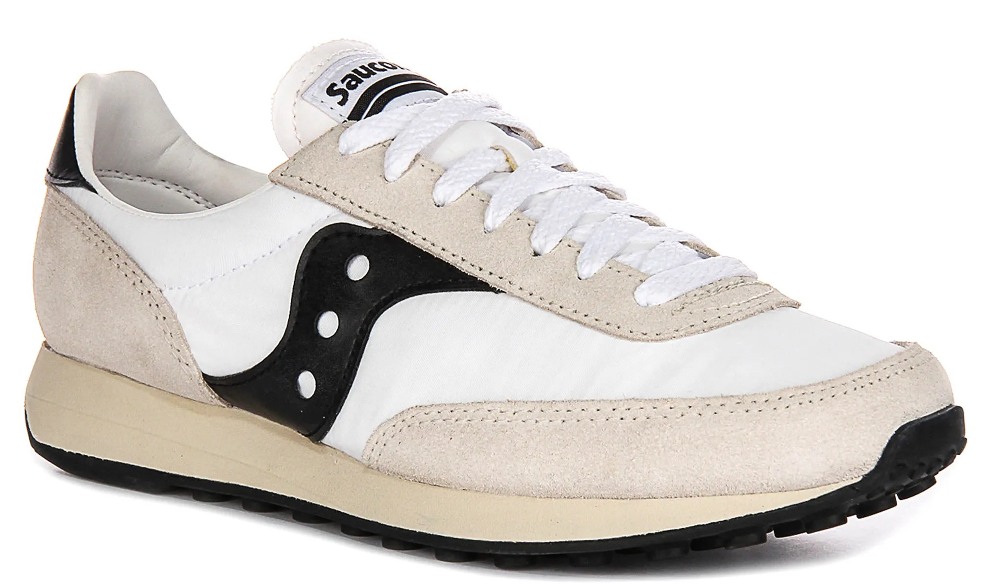 Saucony Trainer 80 In White Black Step Transition