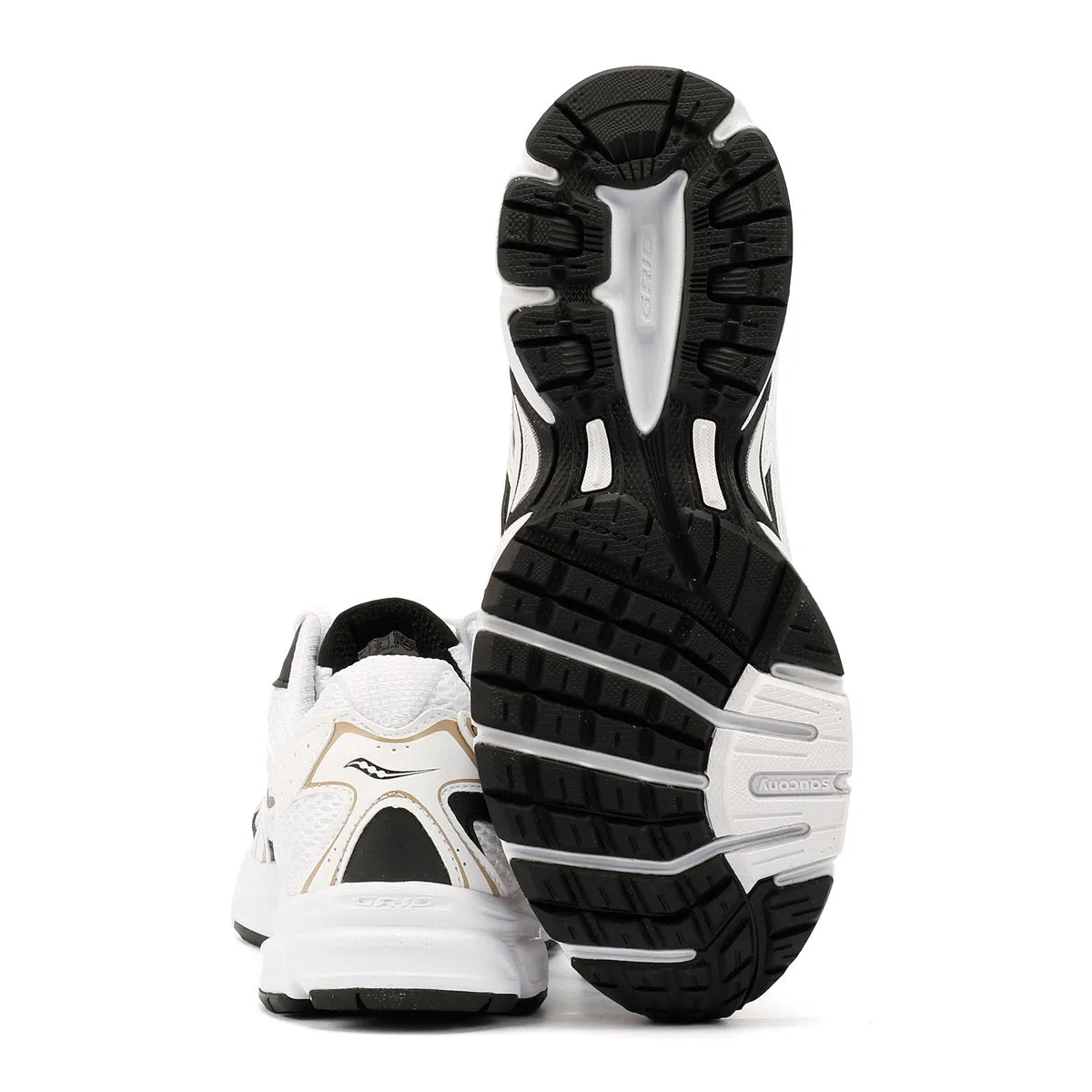 Power return Saucony Millennium White/Gold/Black Trainers