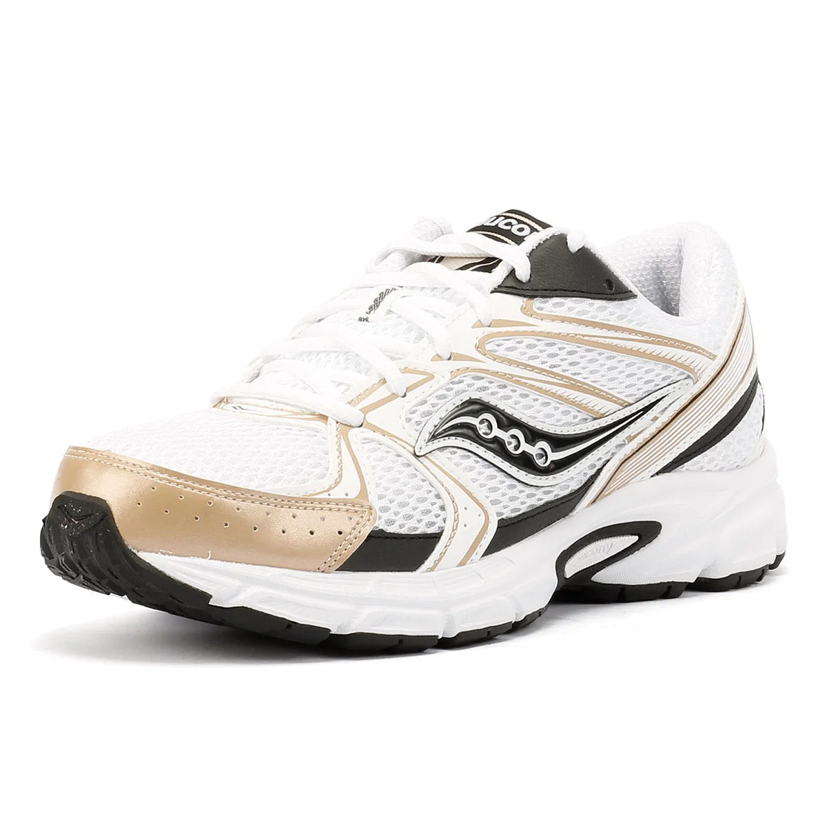 Power return Saucony Millennium White/Gold/Black Trainers