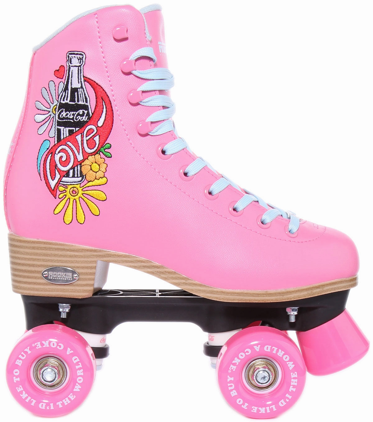 Power Motion Rookie X Coca Cola Rollerskates Love Pink In Pink For Women