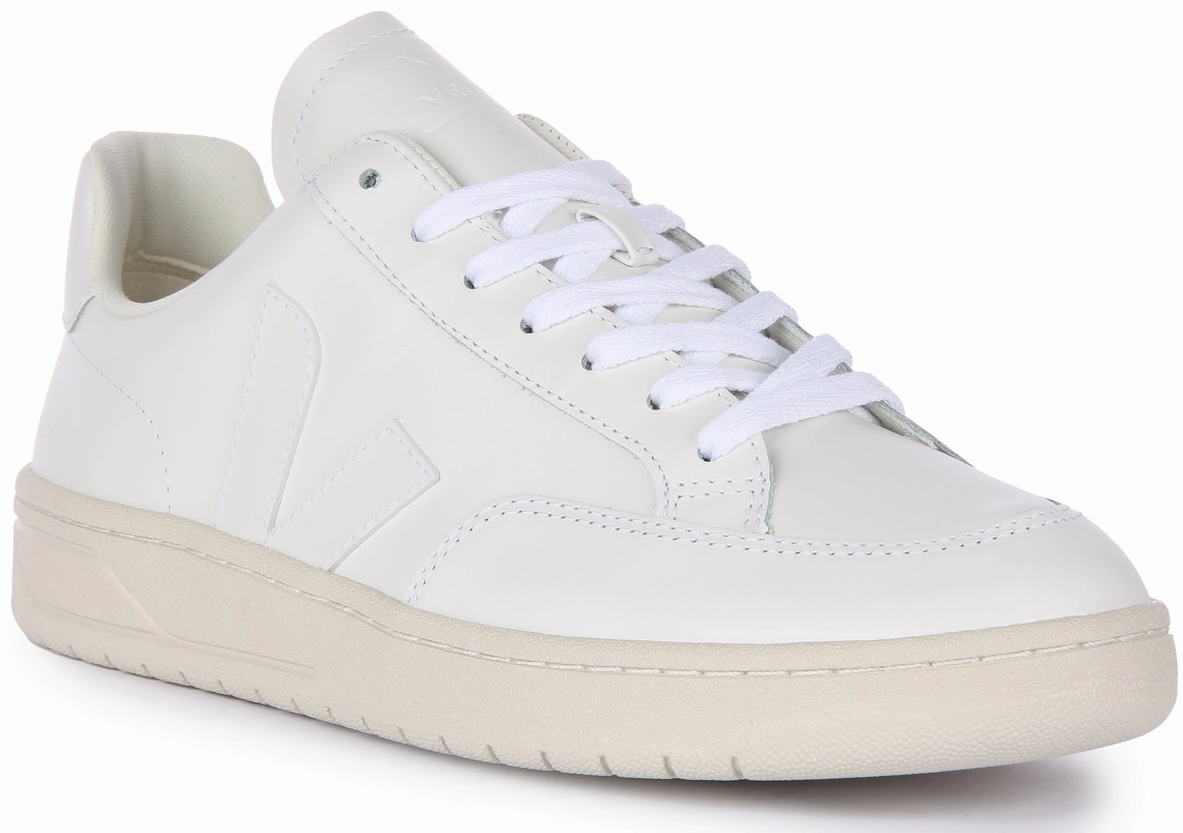 Veja V 12 Leather In White For Men Fast Drying