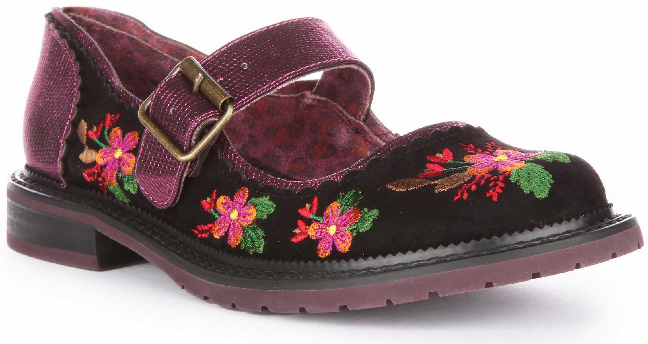 Cozy Walk Irregular Choice Hilltop House In Black Flower For Women