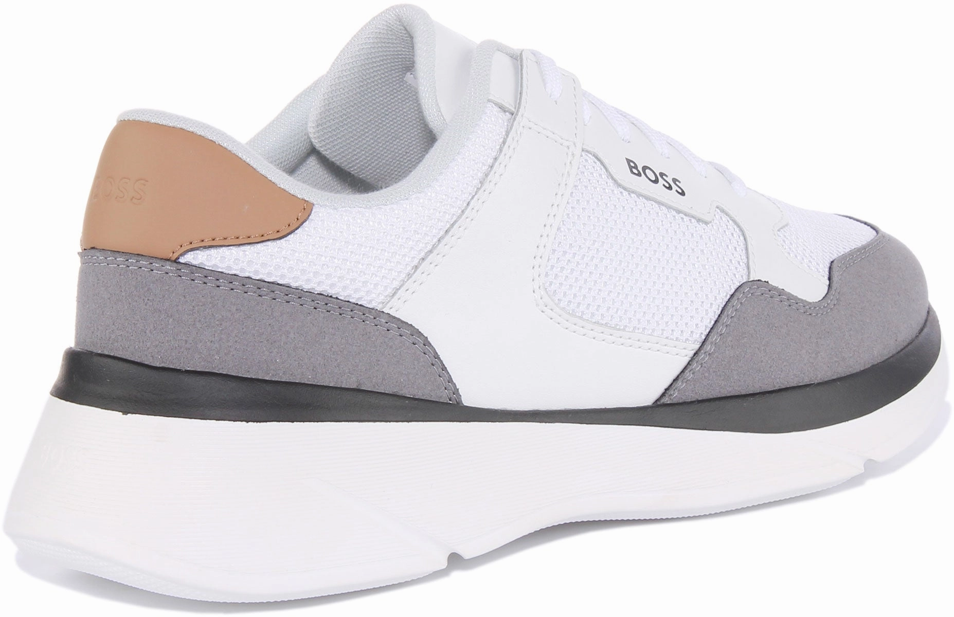 Precise Drop Boss Dean Runner In White Grey For Men