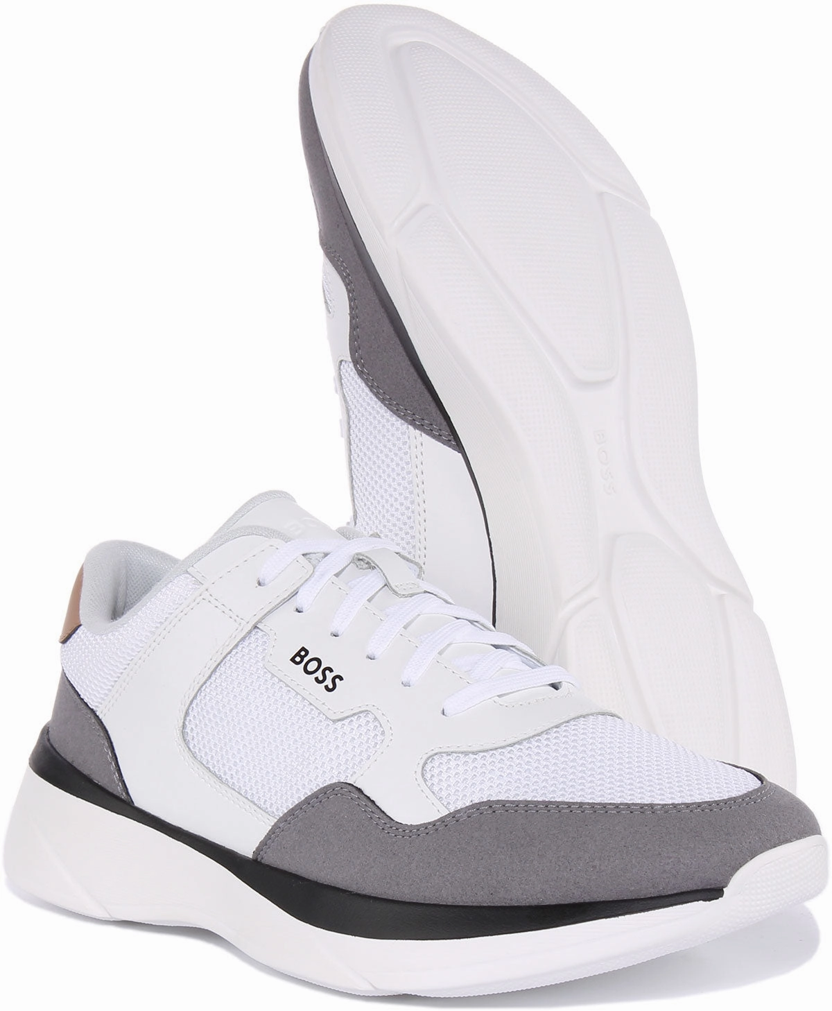 Precise Drop Boss Dean Runner In White Grey For Men