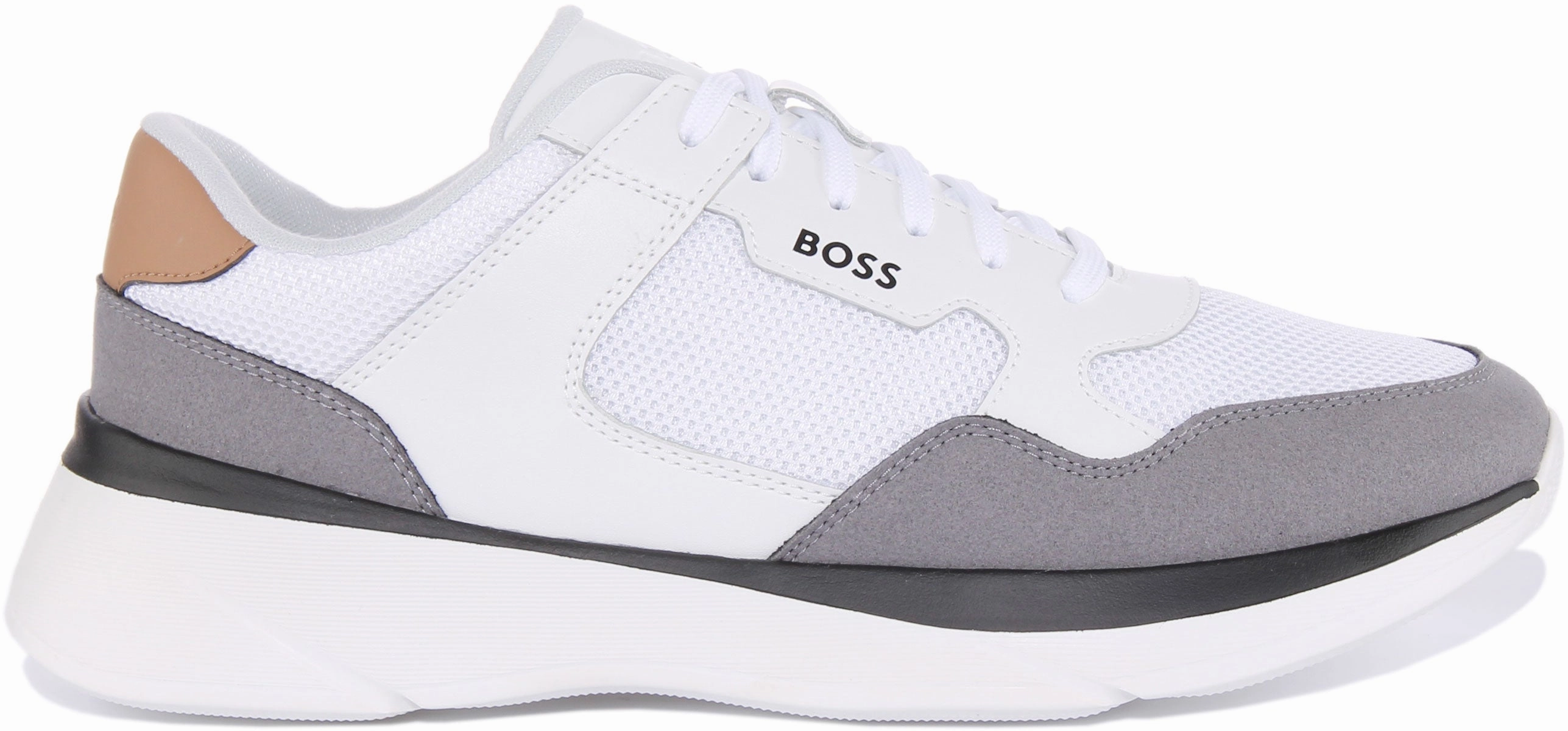 Precise Drop Boss Dean Runner In White Grey For Men