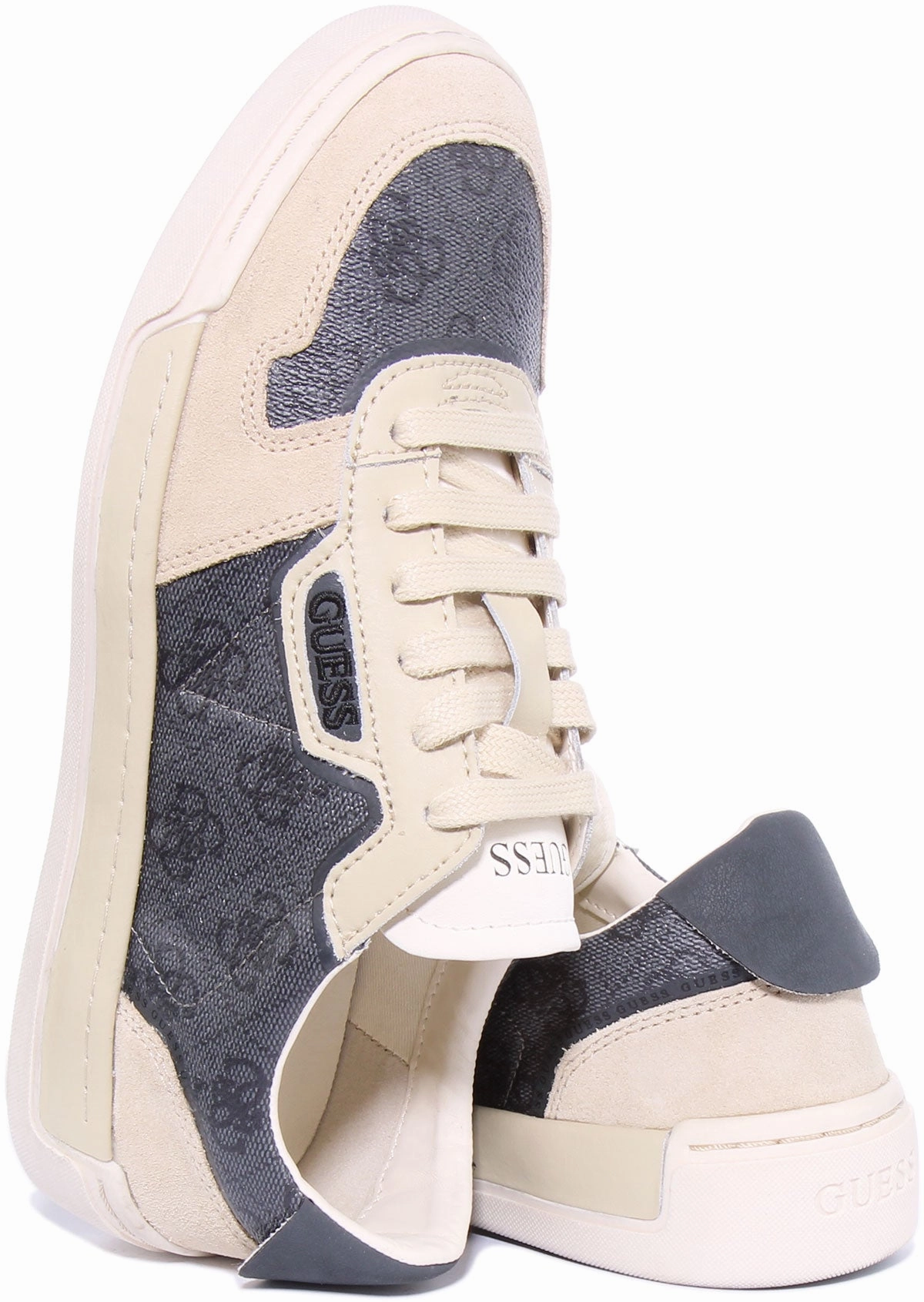 Precision engineered Guess Strave 4g Lace up Trainer In Grey For Men