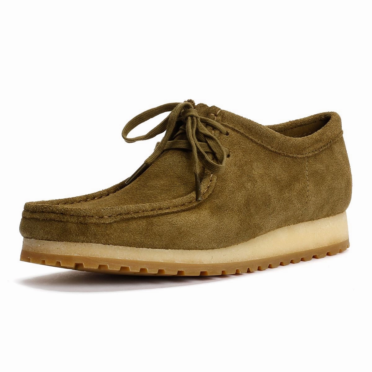 Premium Craft Clarks Originals Wallabee RB Suede Men's Green Shoes