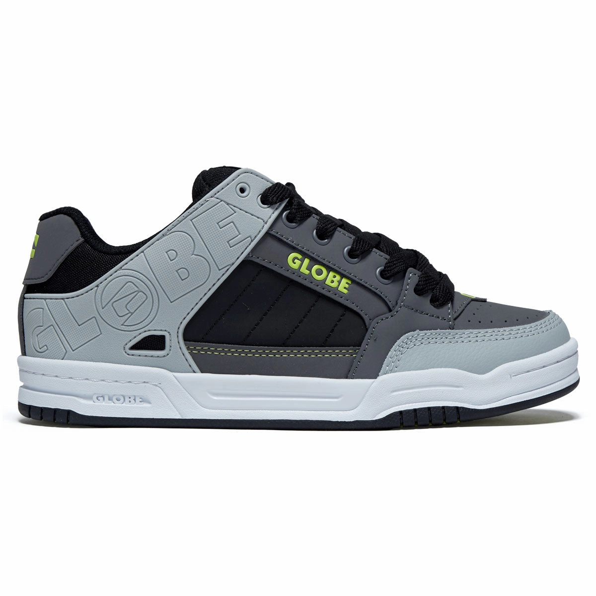 Globe Tilt Shoes - Greyscale/Black urban scene