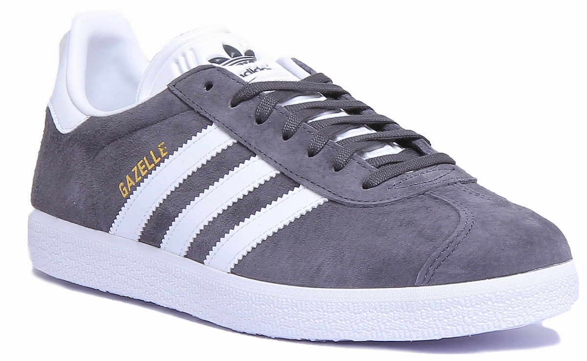 Adidas Gazelle Suede Trainers In Grey White padded insole shoes dawn running shoes