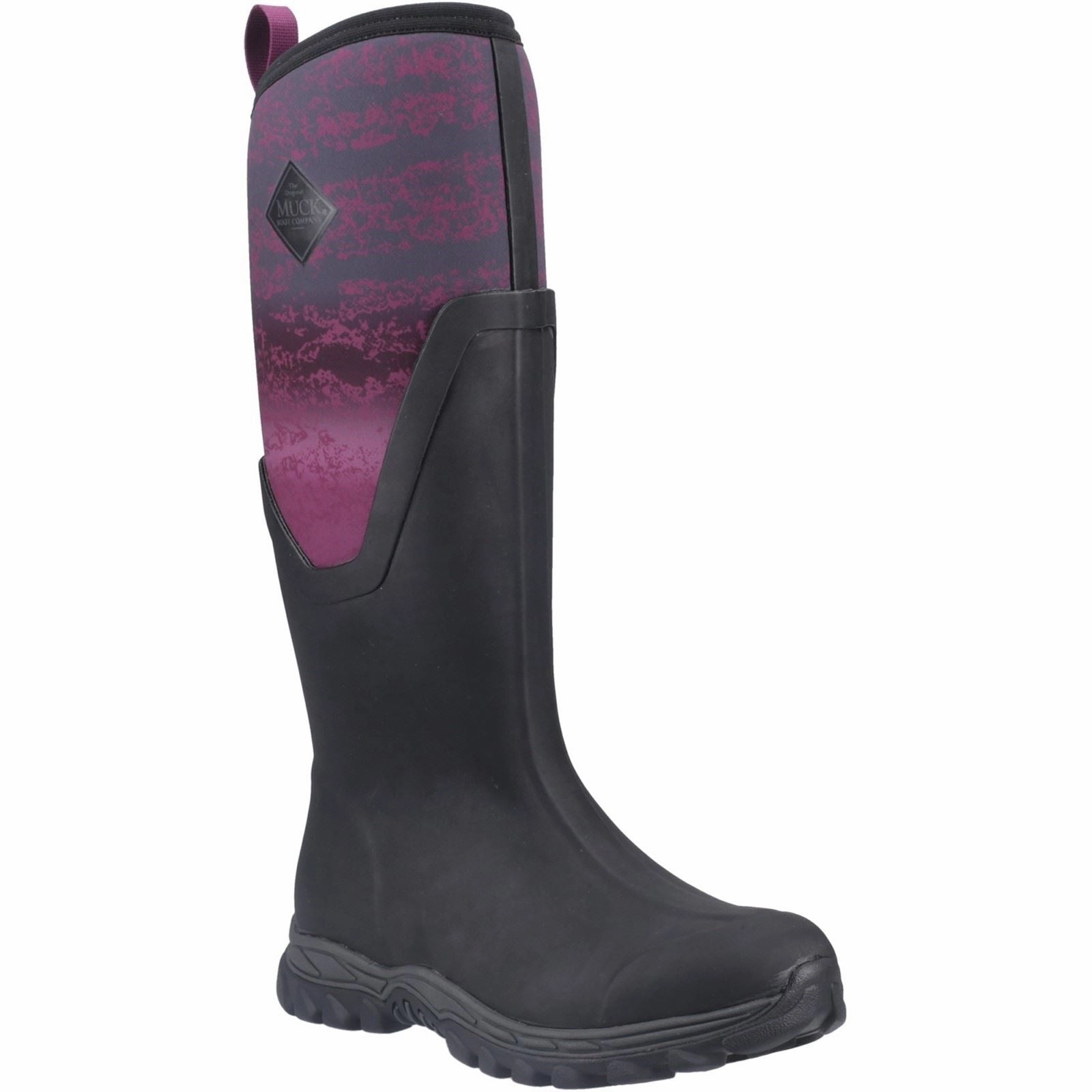 Muck Boots Arctic Sport II Tall Rubber Women's Black/Magenta Fade Winter Knee High Boots Trail Ready
