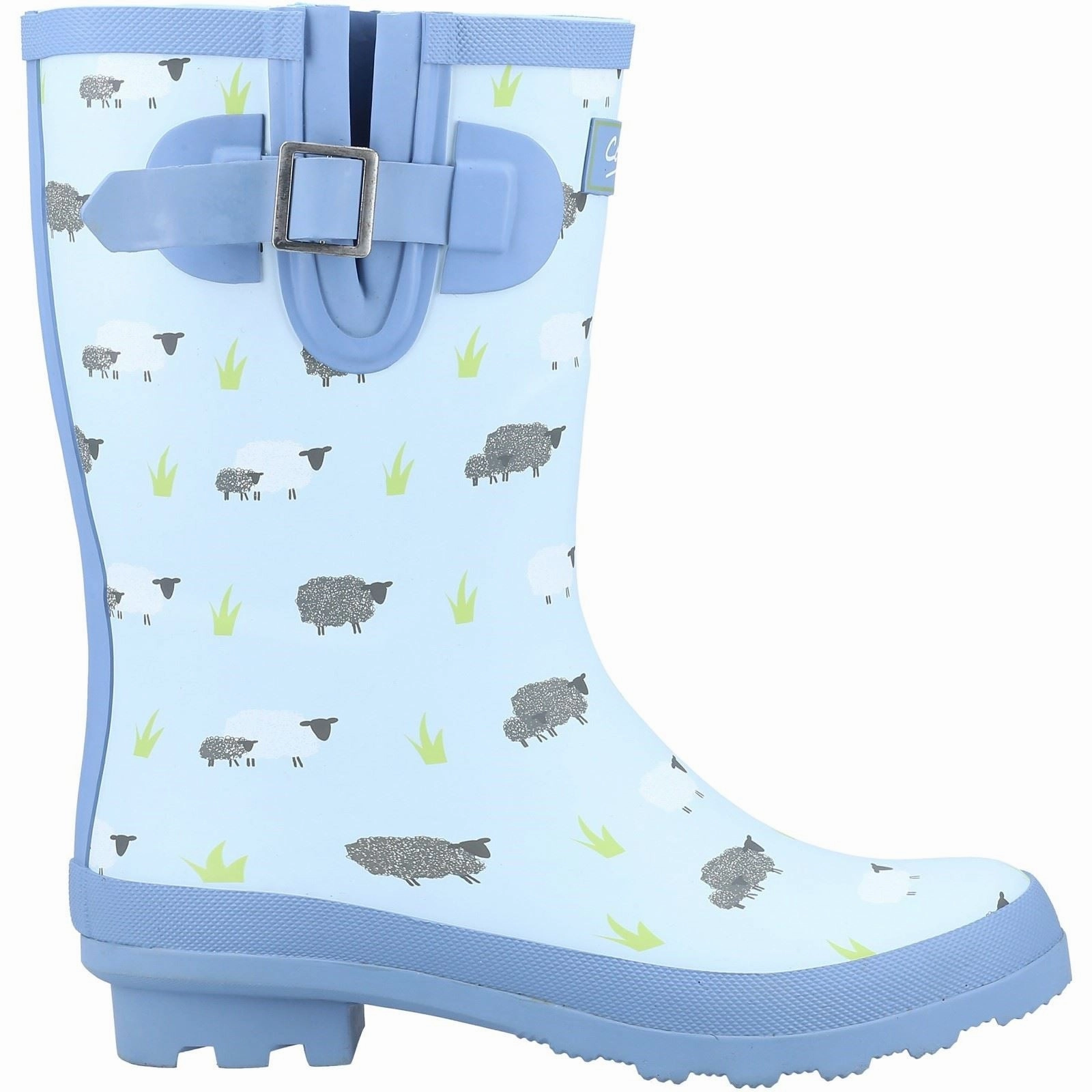 Puddle Step Cotswold Farmyard Mid Rubber Women's Sheep Wellington Boots