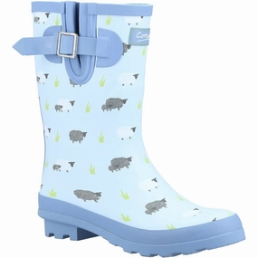 Rain Ready Winter Proof Cotswold Farmyard Mid Rubber Women's Sheep Wellington Boots