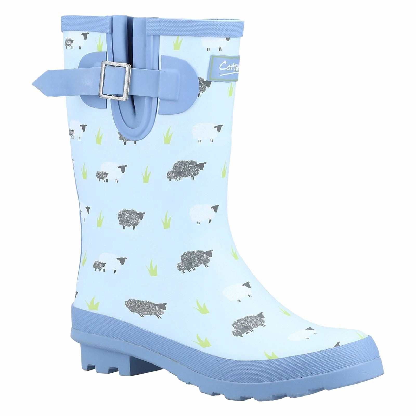 Puddle Step Cotswold Farmyard Mid Rubber Women's Sheep Wellington Boots