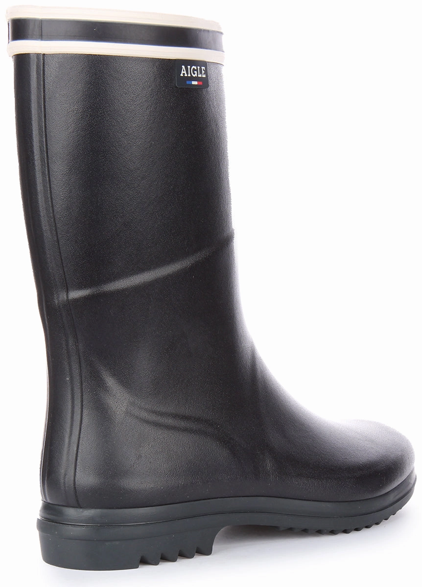 Puddle Trek Aigle Chantebooot Strip In Marine Blue For Women