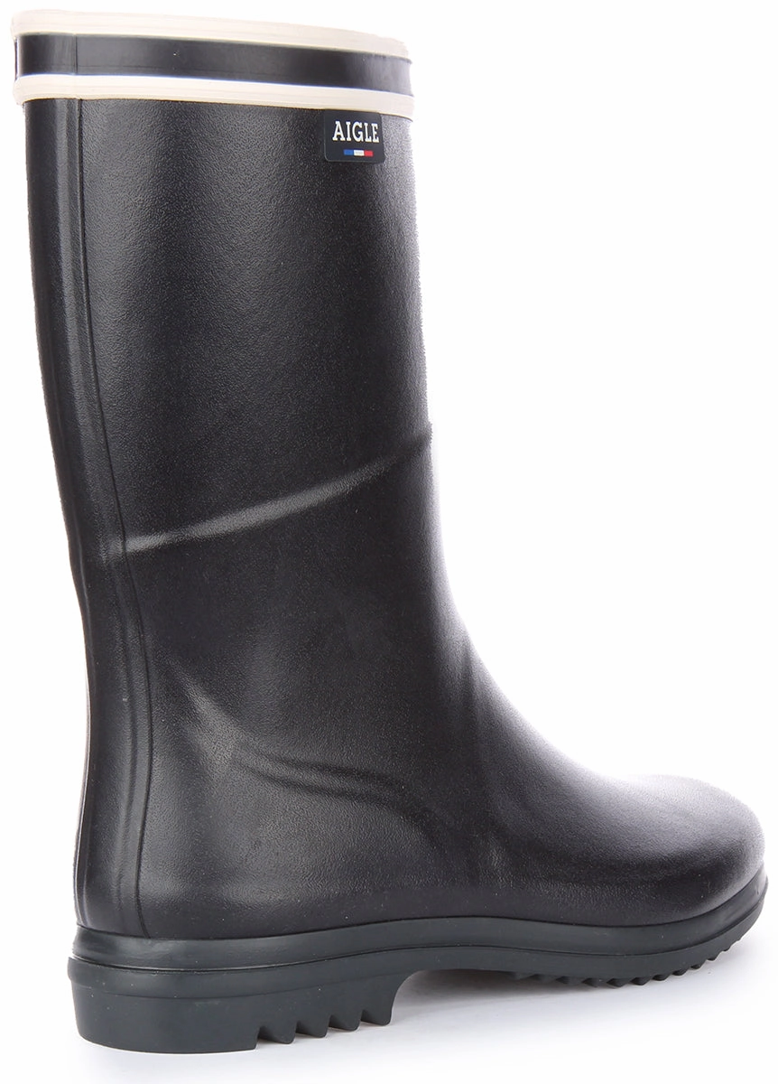 Puddle Trek Aigle Chantebooot Strip In Marine Blue For Women