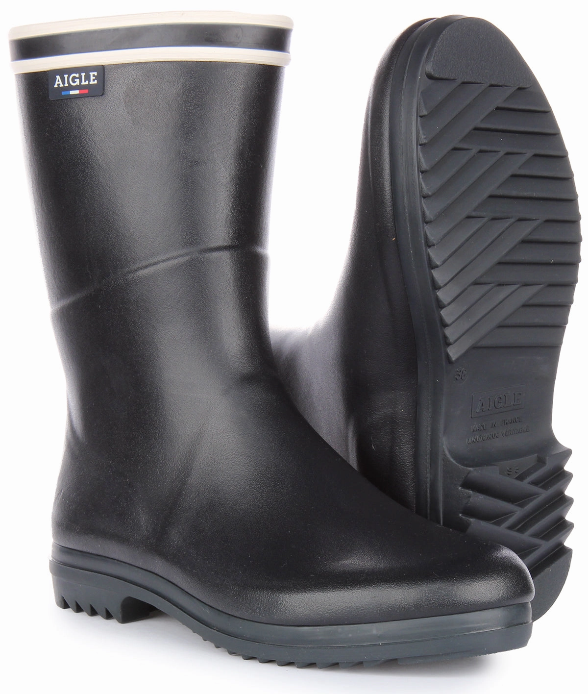 Puddle Trek Aigle Chantebooot Strip In Marine Blue For Women