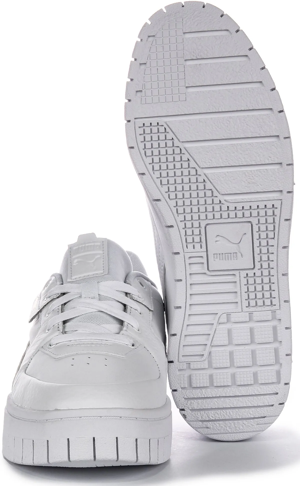 Puma Cali Dream Leather In White For Women Boosted Height