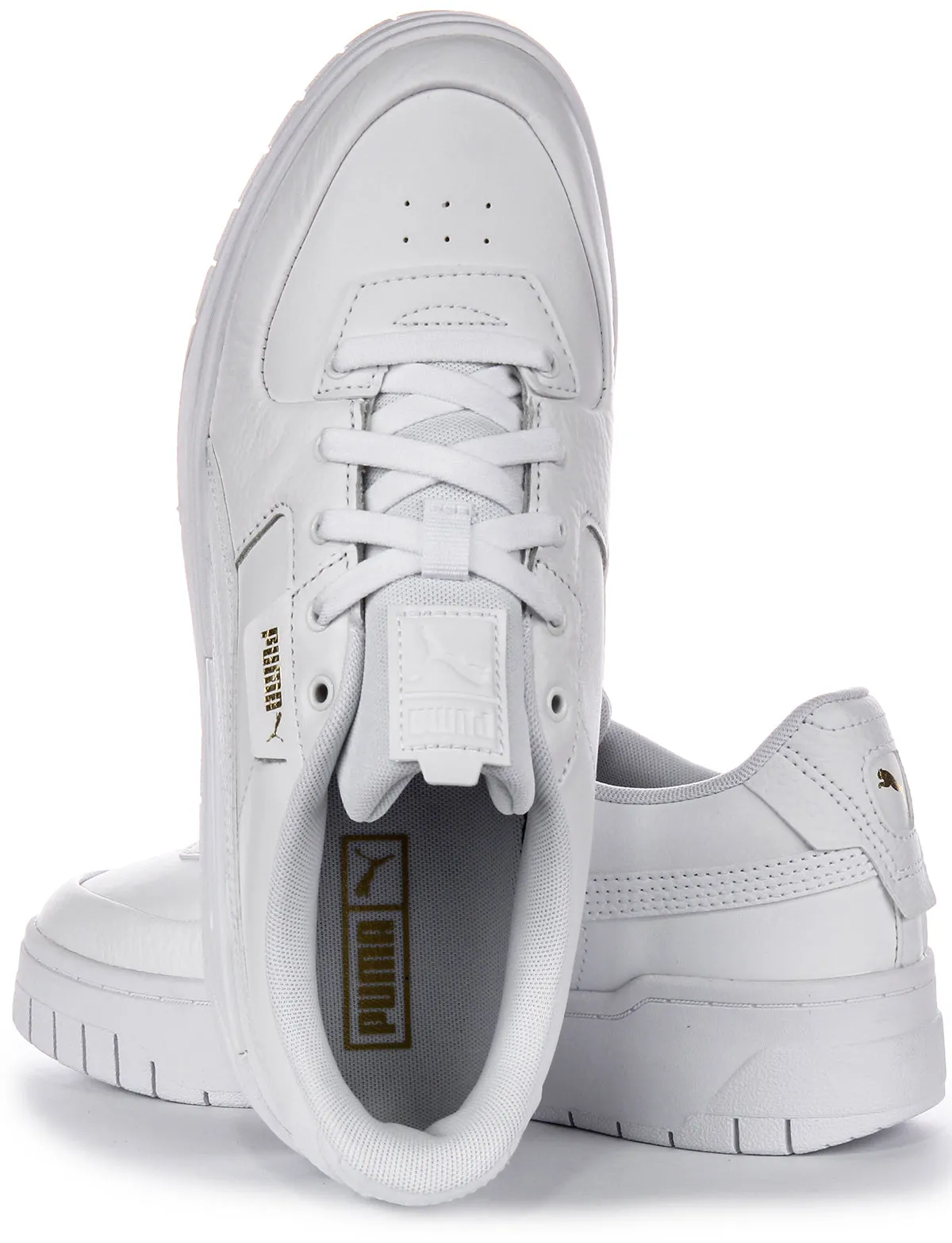 Puma Cali Dream Leather In White For Women Boosted Height