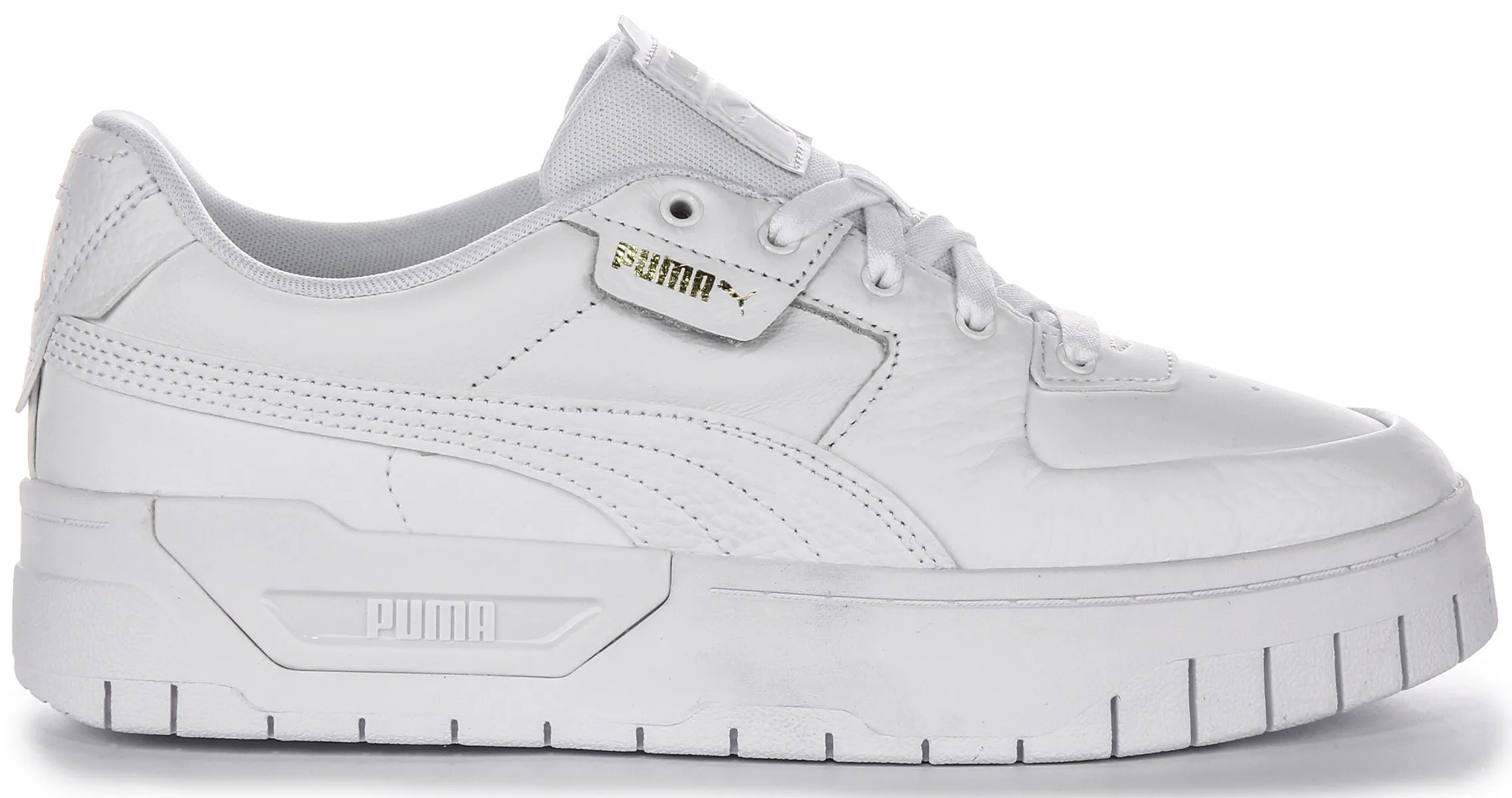 Puma Cali Dream Leather In White For Women Boosted Height