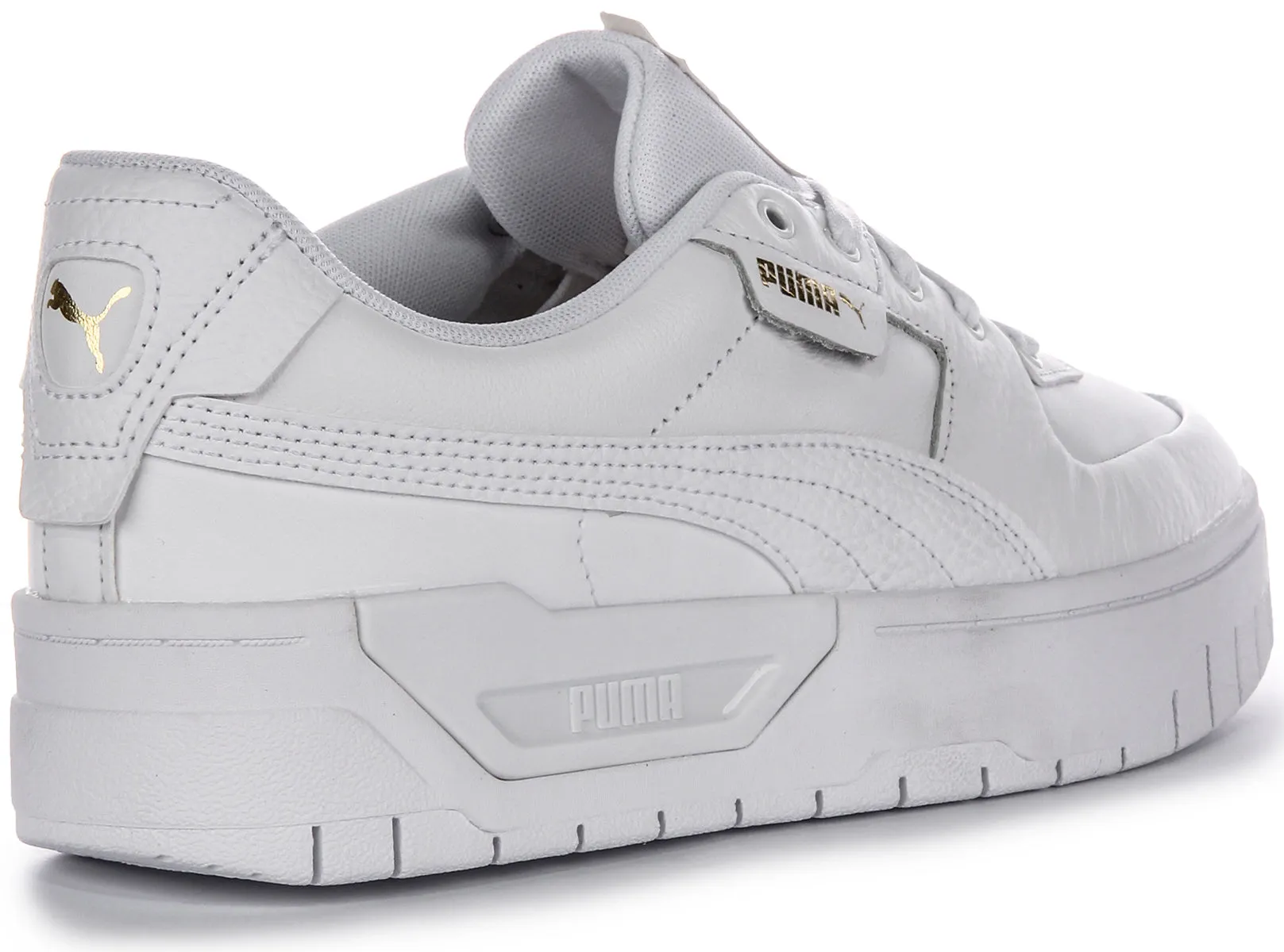 Puma Cali Dream Leather In White For Women Boosted Height