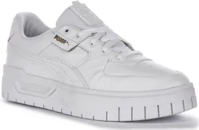 Luxe Touch No-Slip Grip Puma Cali Dream Leather In White For Women