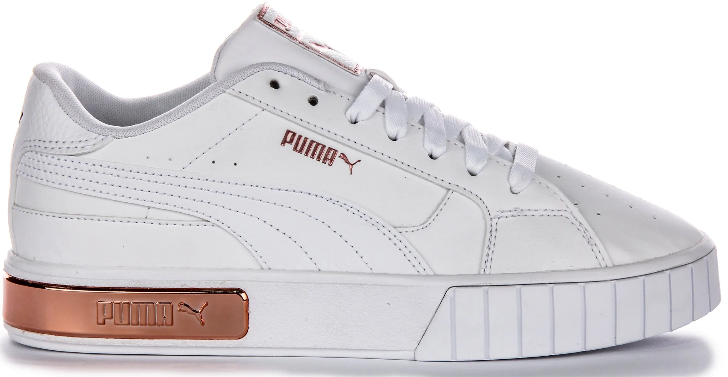 Puma Cali Star Glam In White Rose Gold For Women Shock absorption