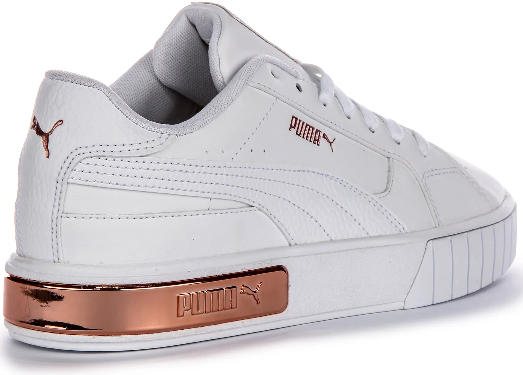 Puma Cali Star Glam In White Rose Gold For Women Shock absorption