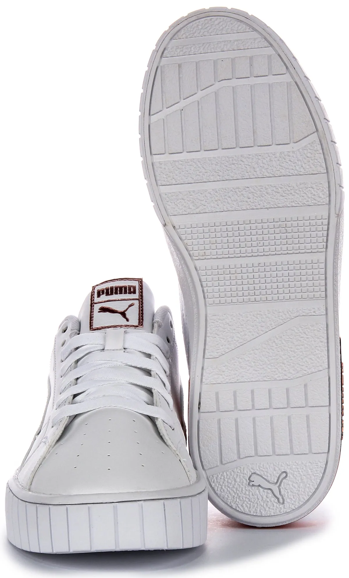 Puma Cali Star Glam In White Rose Gold For Women Shock absorption