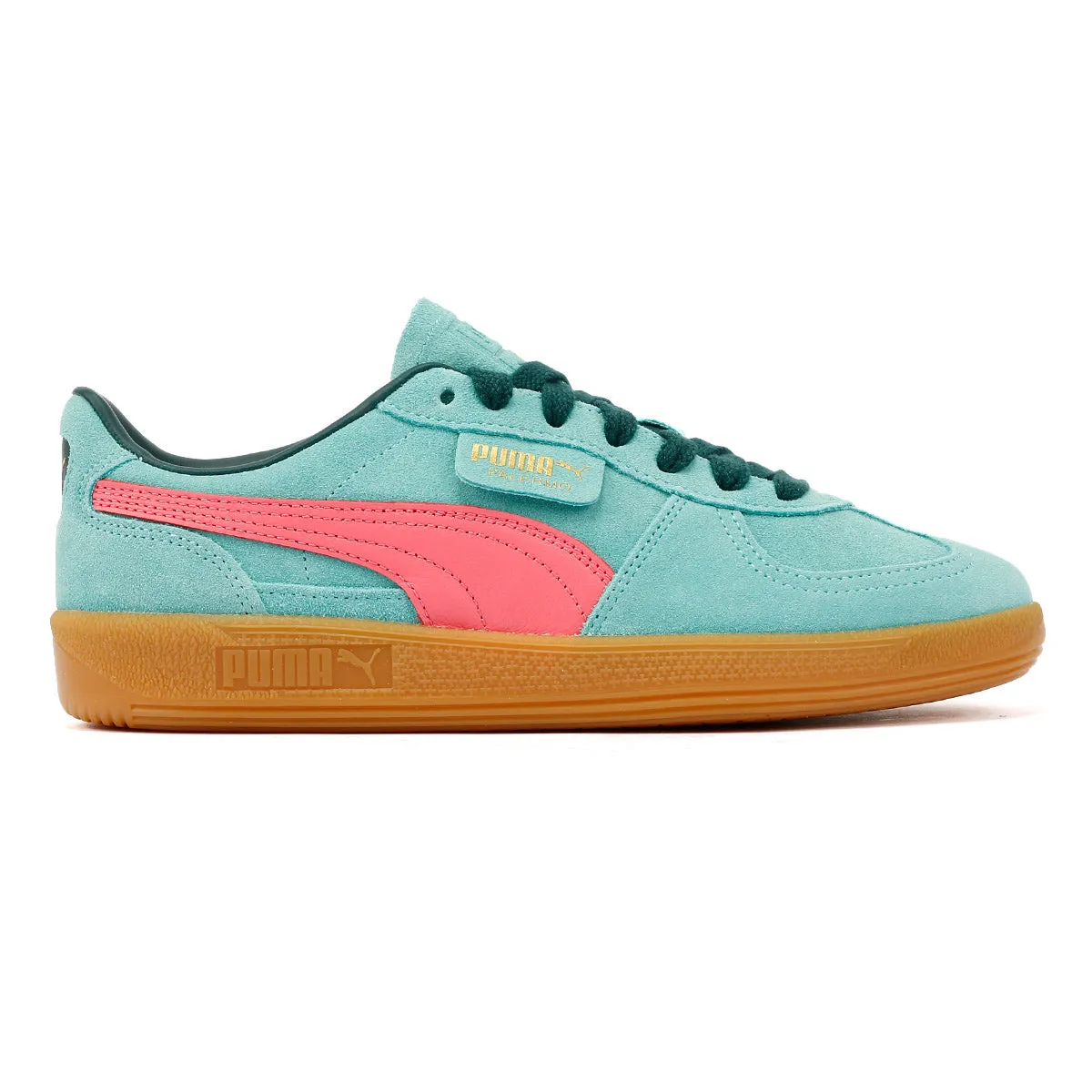Puma Palermo Leather Aquatic/Dark Myrtle Trainers Sculpted cushioning