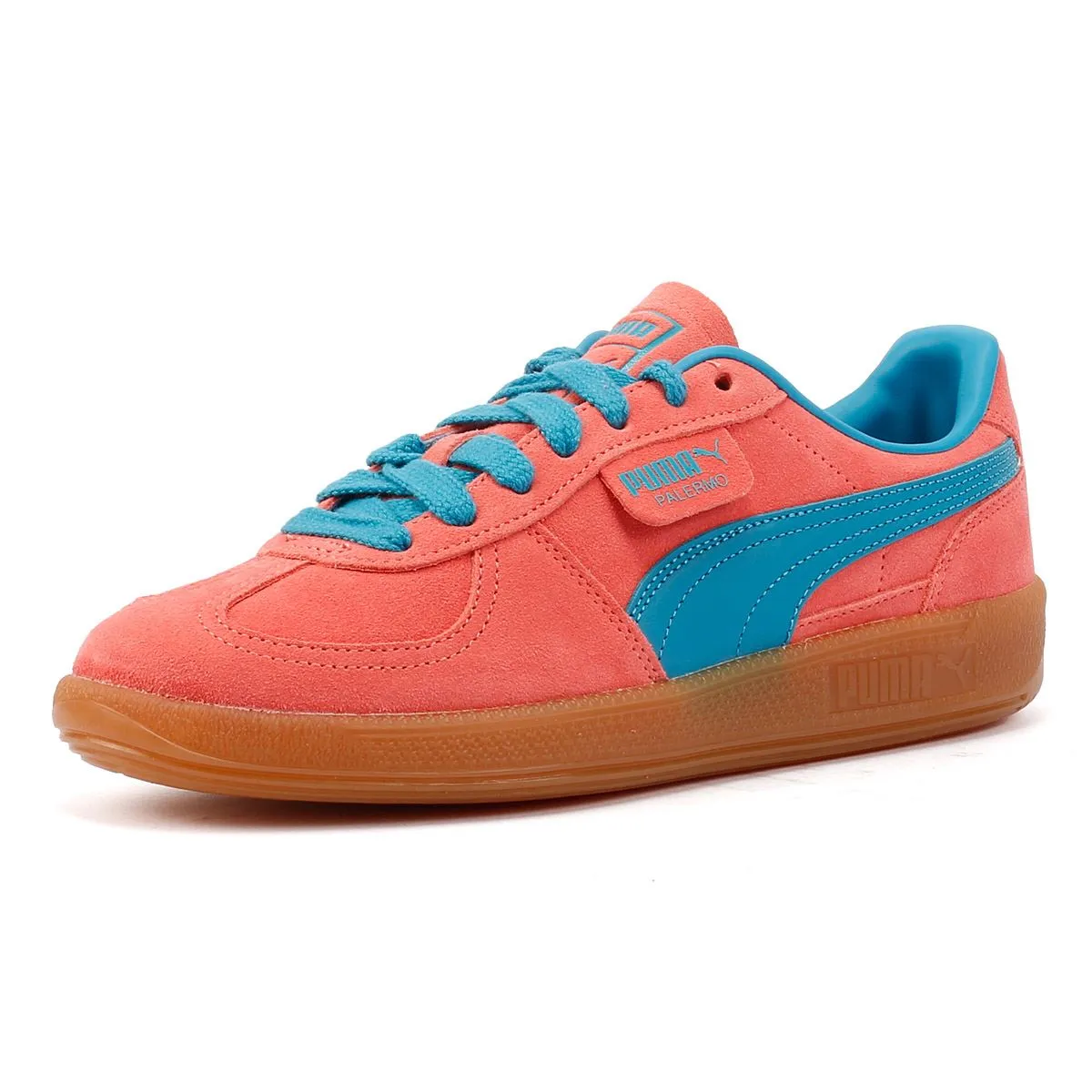 Puma Palermo Leather Pink/Blue Trainers Modern sole