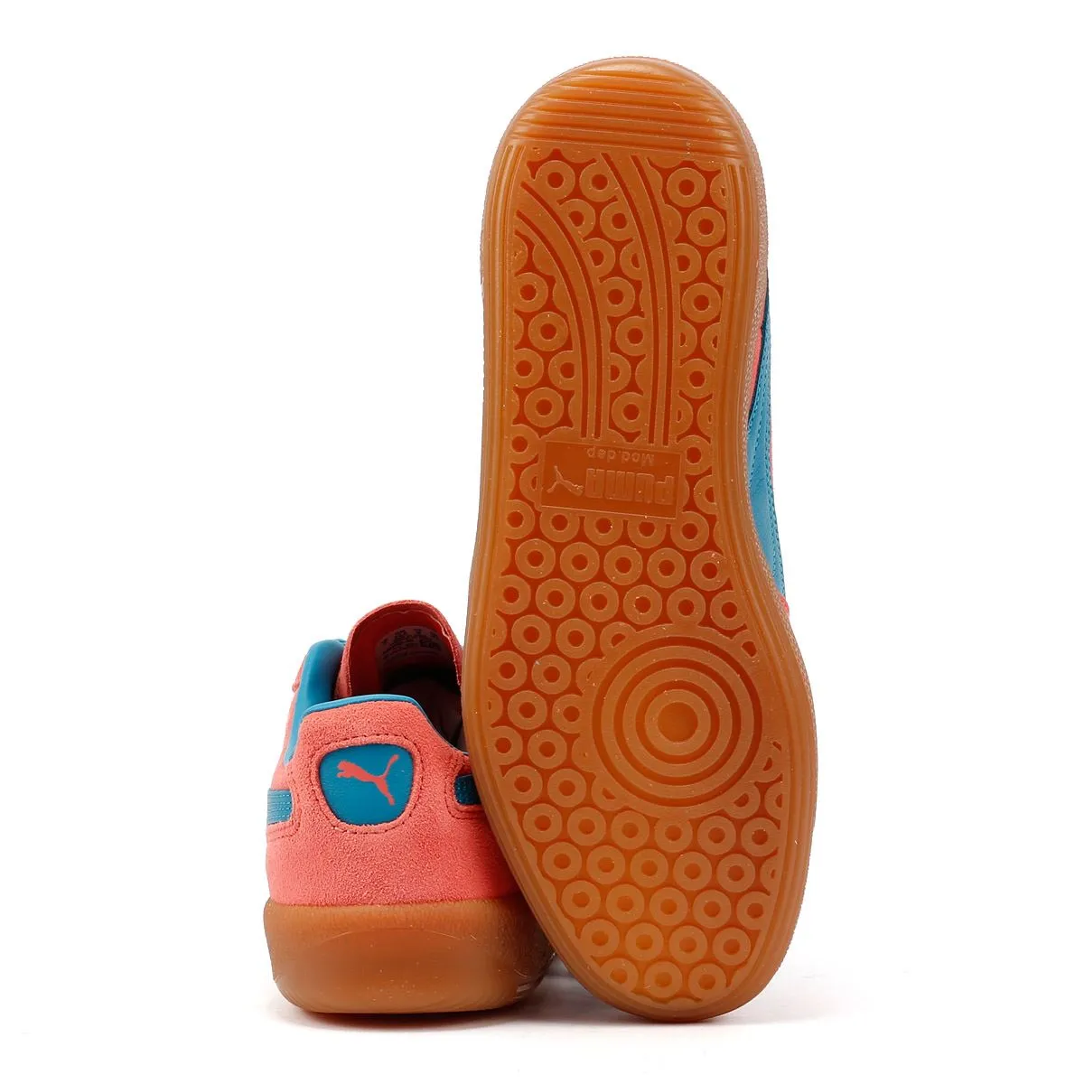 Puma Palermo Leather Pink/Blue Trainers Modern sole