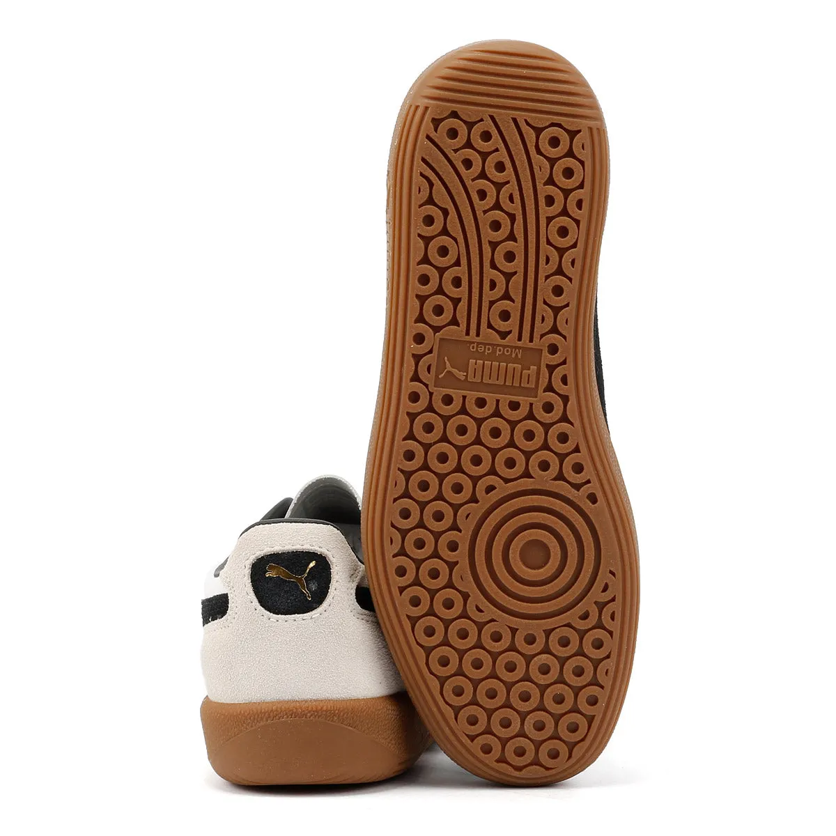 Puma Palermo Leather White/Black Trainers Fit Ready