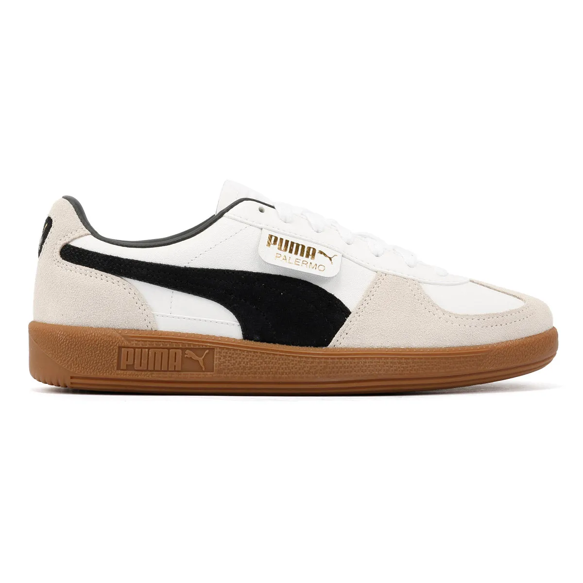 Puma Palermo Leather White/Black Trainers Fit Ready