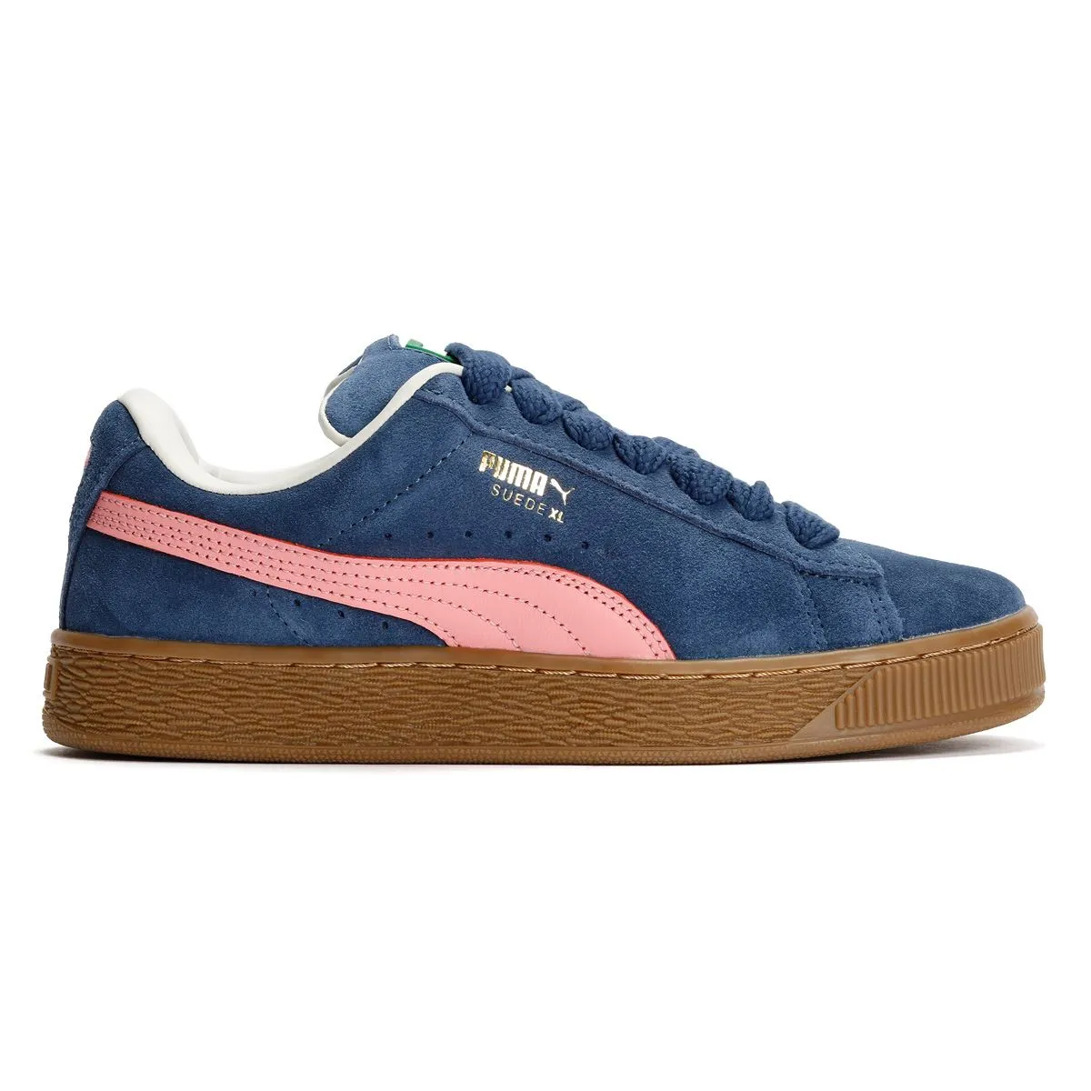 Puma Suede XL Suede Blue/Pink Trainers Bold piece