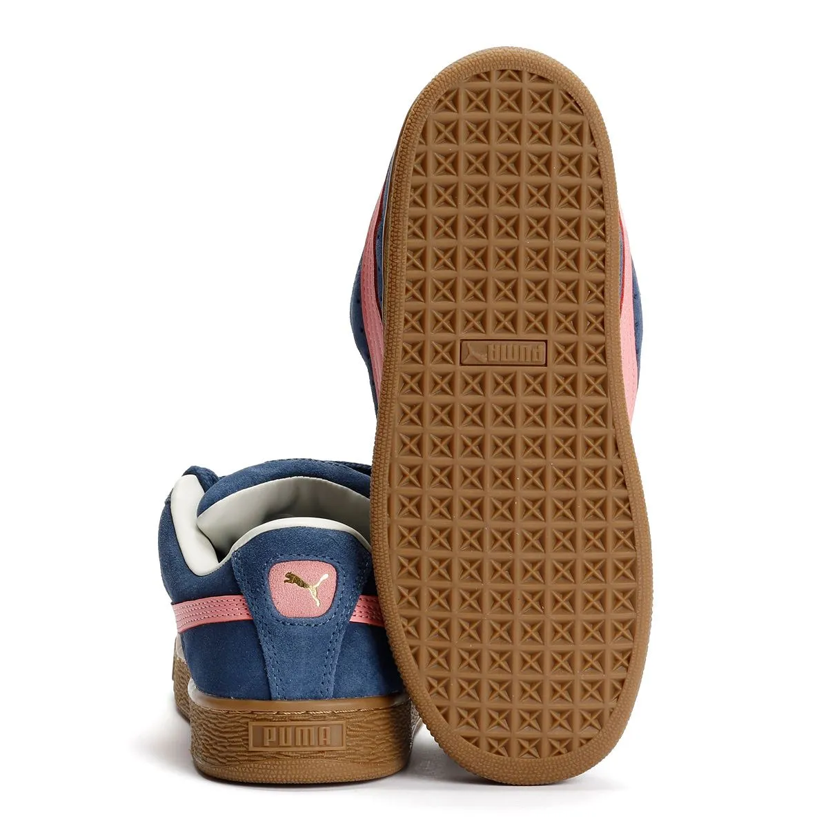 Puma Suede XL Suede Blue/Pink Trainers Bold piece