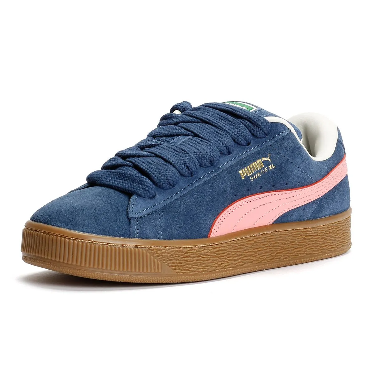 Puma Suede XL Suede Blue/Pink Trainers Bold piece