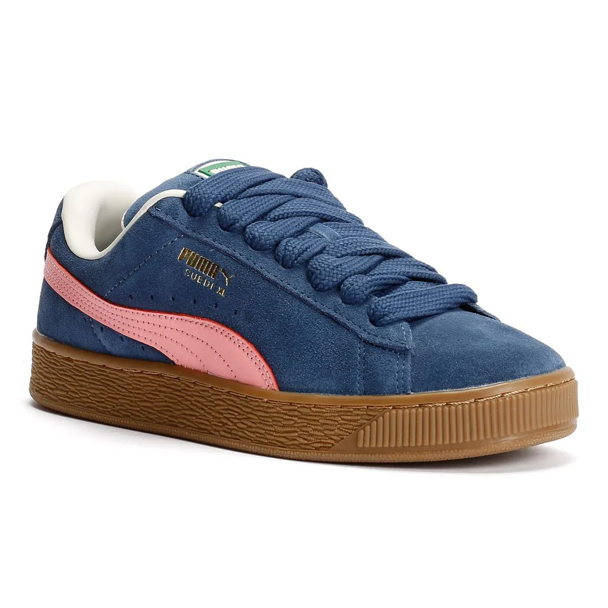 Puma Suede XL Suede Blue/Pink Trainers Bold piece