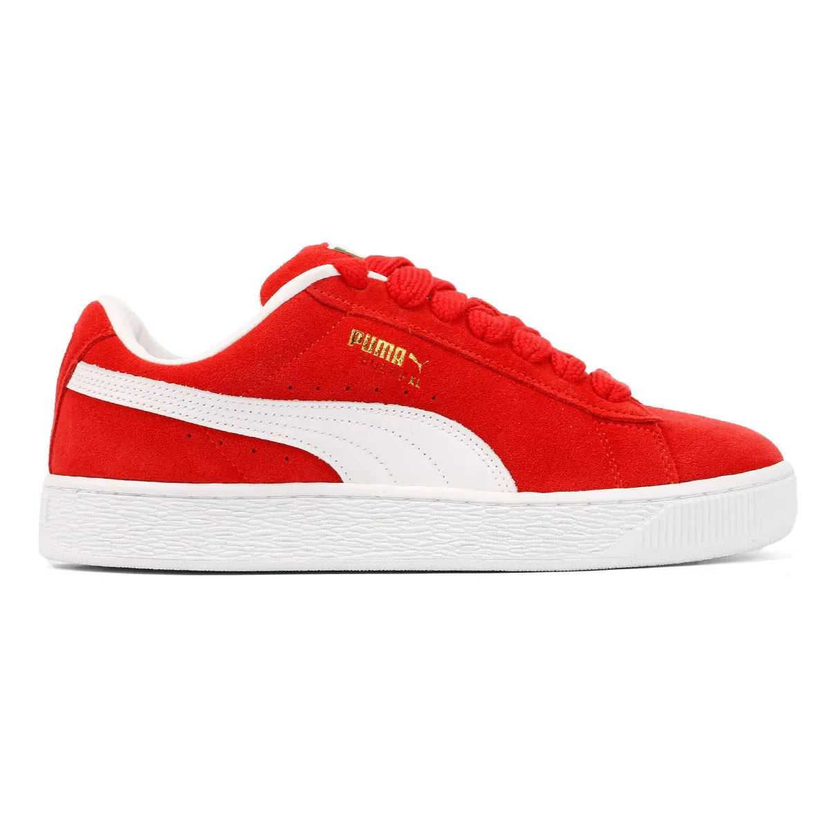 Puma Suede XL Suede Red Trainers Active Support Lines