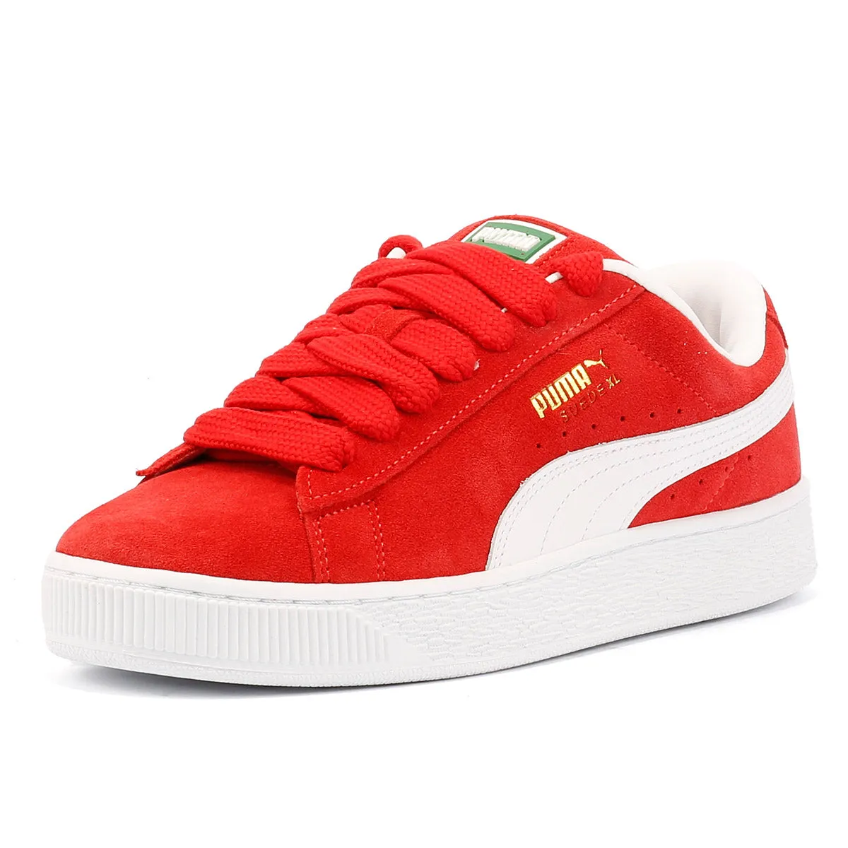 Puma Suede XL Suede Red Trainers Active Support Lines