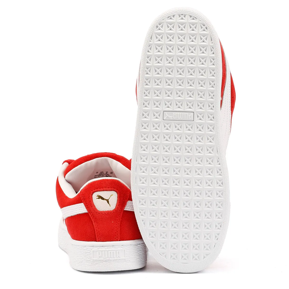 Puma Suede XL Suede Red Trainers Active Support Lines