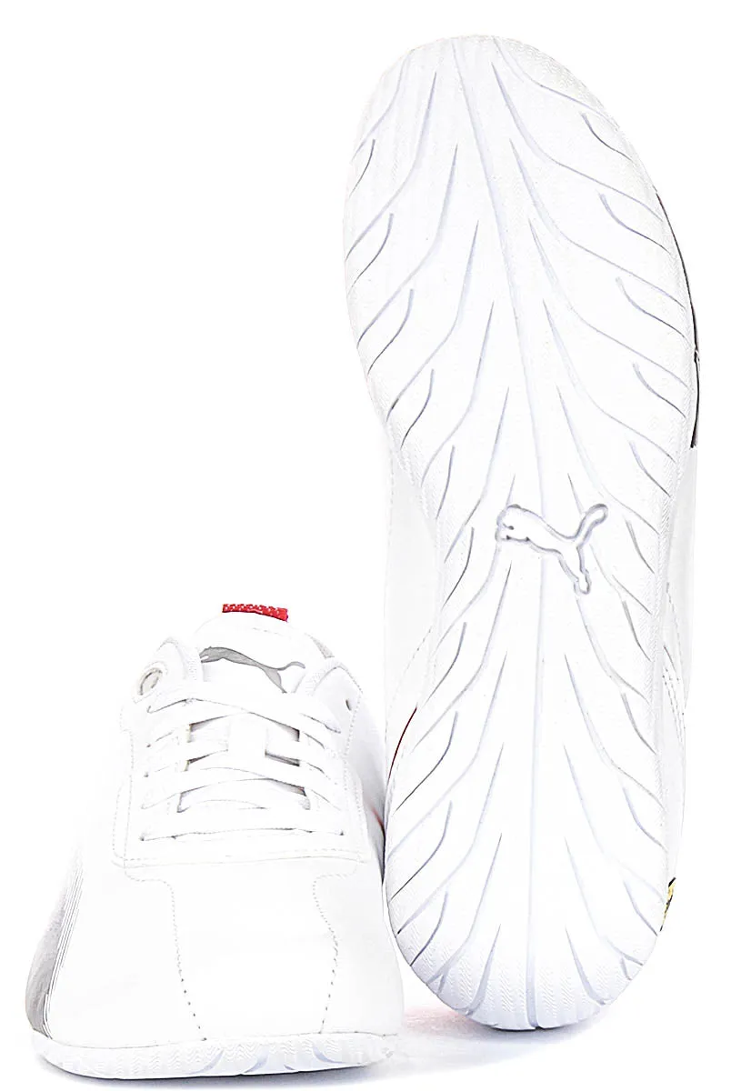 Puma X Ferrari Neo Cat In White Red Sleek Shape