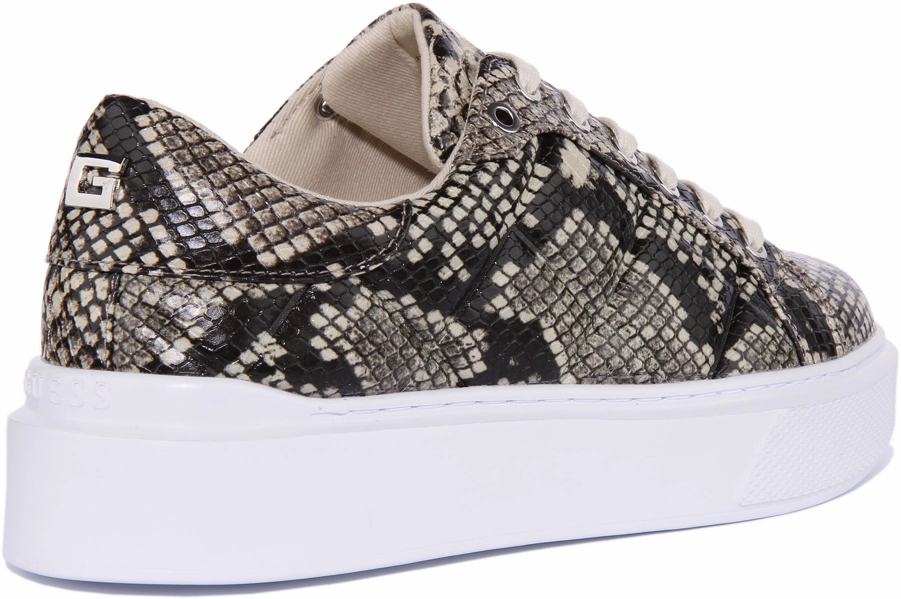 Push Energy Guess Hilan Trainer In Black Grey Snake For Women