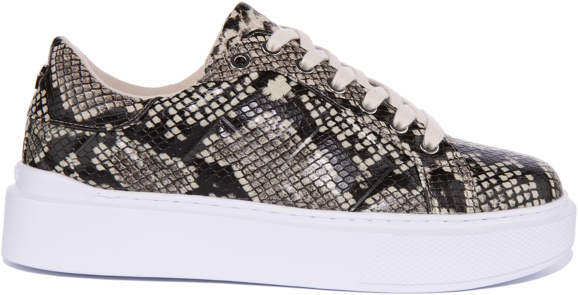 Push Energy Guess Hilan Trainer In Black Grey Snake For Women