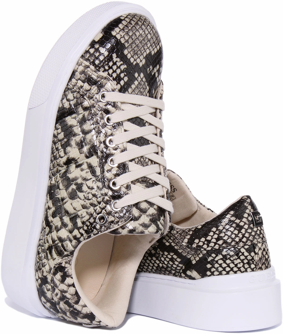 Push Energy Guess Hilan Trainer In Black Grey Snake For Women