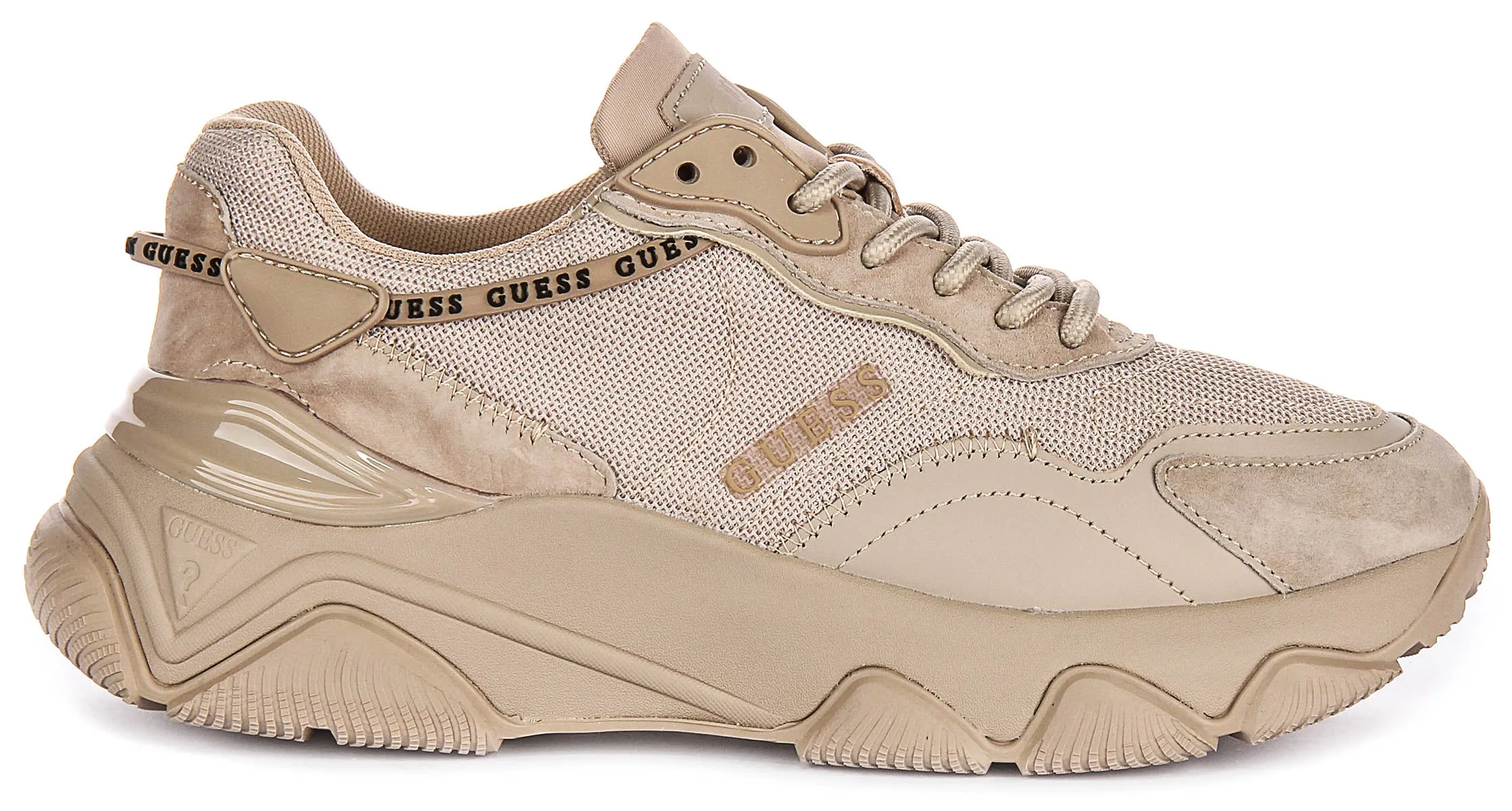 Quick Lift Guess Micola Sneaker In Nude For Women
