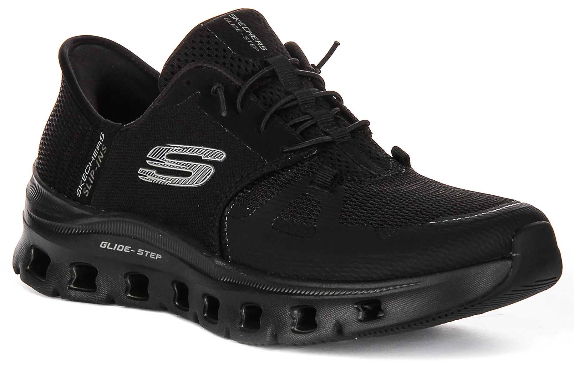 Pressure Free treadmill use Skechers Glide Step Pro In Black For Women