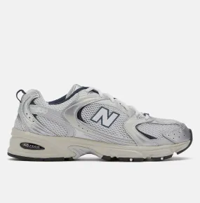 NEW BALANCE 530 MR530KA Silver Metallic Summer Fog Navy Unisex (LF) Cushioned Insole