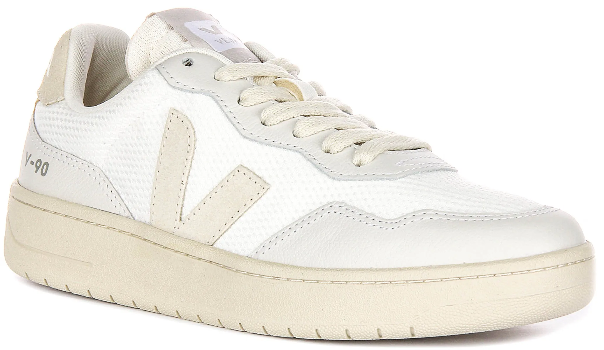 Veja V 90 B mesh In White For Women Leg Focus Ankle Support