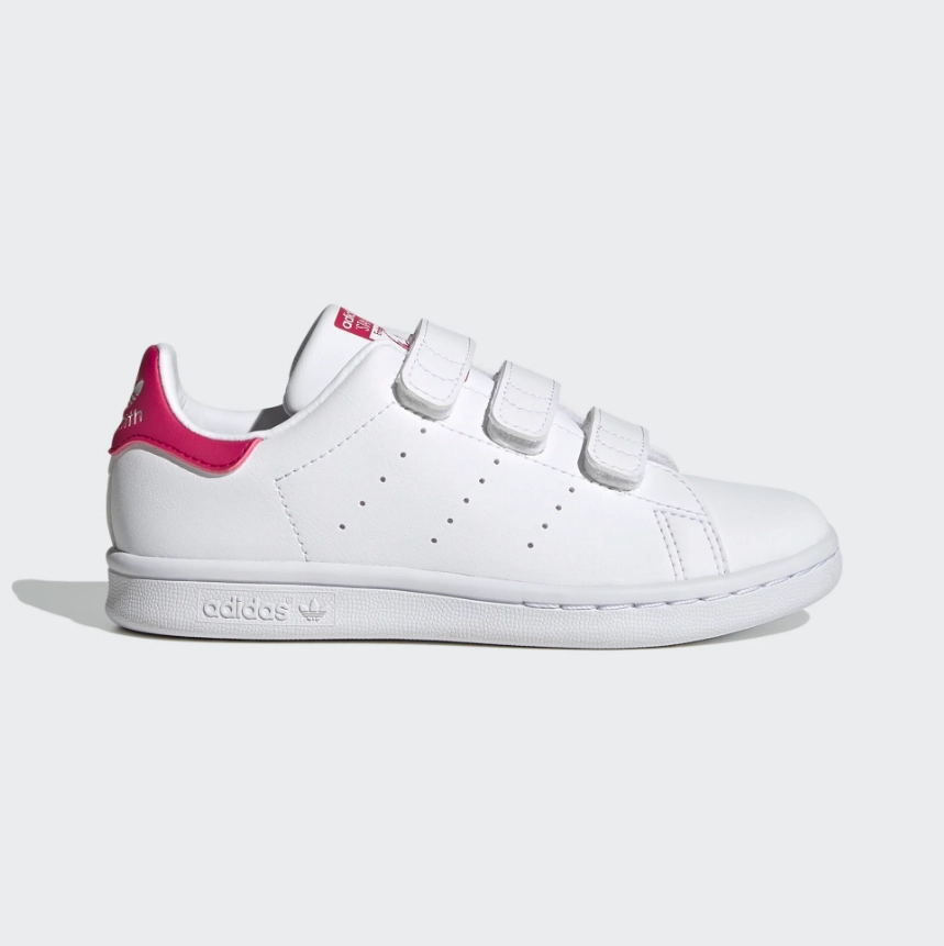 adidas - Stan Smith CF C - Cloud White/Bold Pink - Kids [FX7540} treadmill - runner