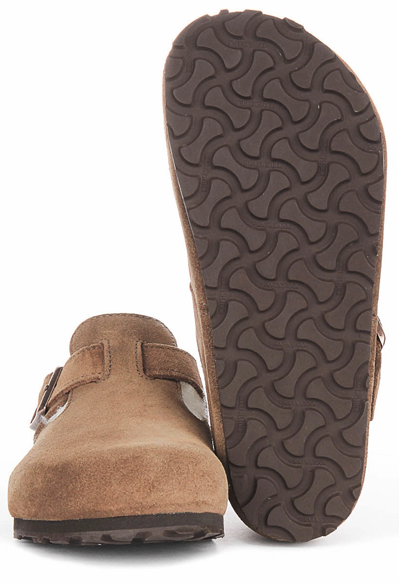 Quick - drying Property Birkenstock London Shearlin In Brown Suede | Regular Fit